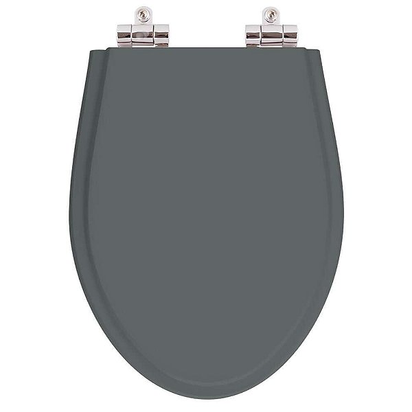 Assento Sanitario Poliester com Amortecedor Absolute Cinza Quartzo para Vaso Ideal Standard