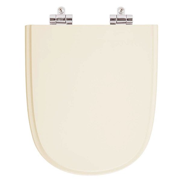 Assento Sanitario Poliester com Amortecedor Ezedra Bone (Bege Claro) para Vaso Ideal Standard