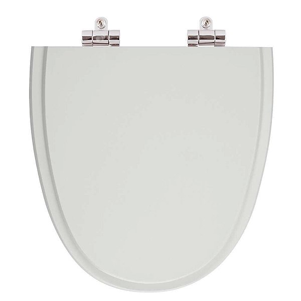 Assento Sanitario Poliester com Amortecedor Aloha Cinza Prata para Vaso Celite