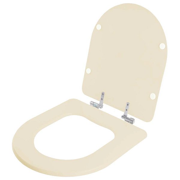 Assento Sanitario Poliester com Amortecedor Riviera Rosato para Vaso Celite