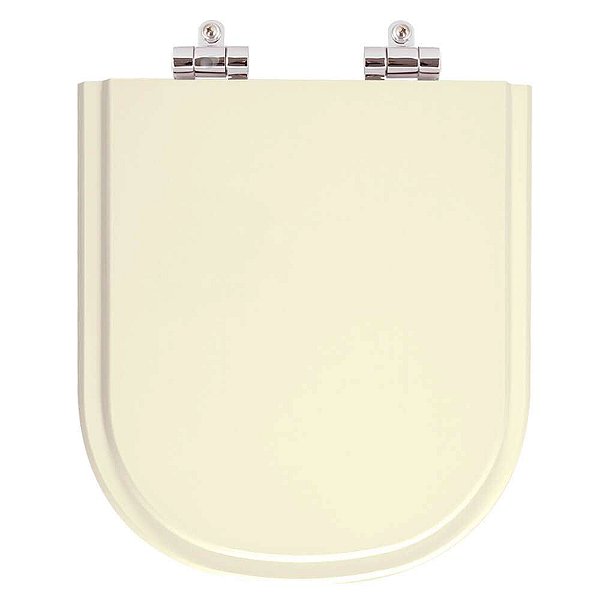 Assento Sanitario Poliester com Amortecedor Vogue Plus Creme para bacia Deca