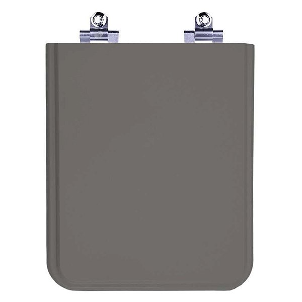 Tampa de Vaso Sanitário com Amortecedor Square Ambar (Cinza Escuro) para Bacia Incepa Cidamar