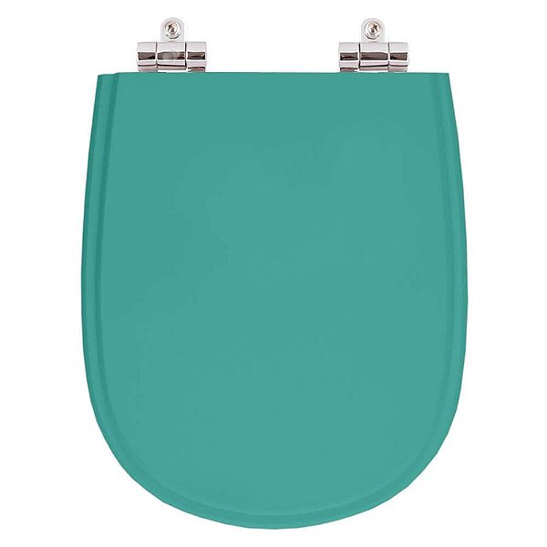Assento Sanitario Poliester Com Amortecedor Paris Aquamarine Para Vaso Ideal Standard