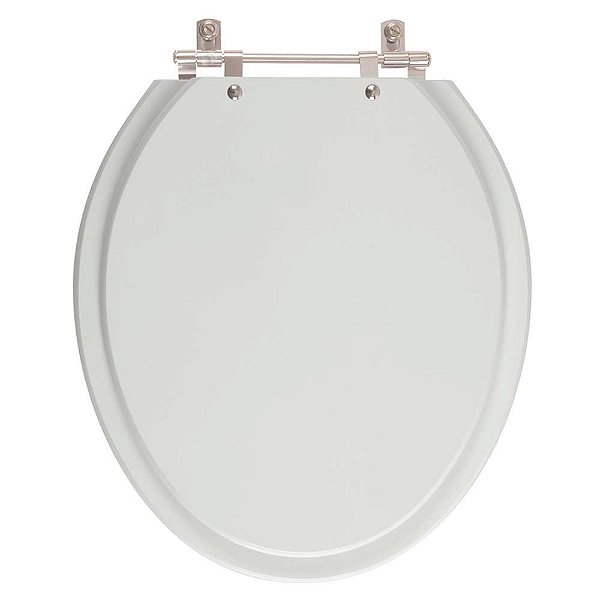 Assento Sanitário Poliester Lirio Cinza Prata para vaso Celite