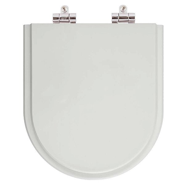 Assento Sanitário Poliester Soft Close Smart Cinza Prata para vaso Celite