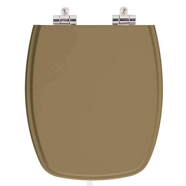 Assento Sanitário Poliester Soft Close Stylus Amarelo Terra para vaso Celite