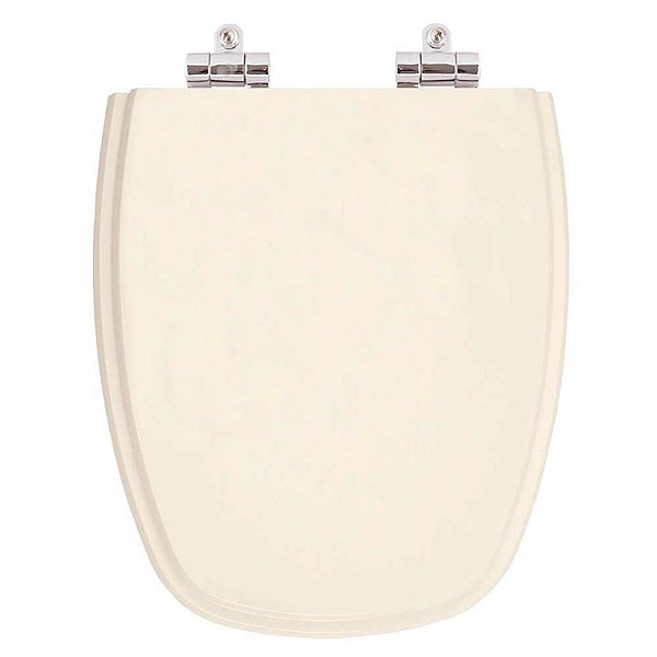 Assento Sanitário Poliester Soft Close Monte Carlo Amendoa para Vaso Deca