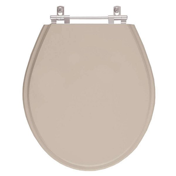 Assento Sanitario Poliester Ravena Bege Saara para vaso Deca