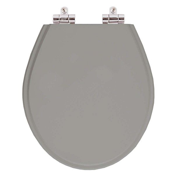 Assento Sanitário Poliester Soft Close Ravena Cinza Vip (Cinza Escuro) para vaso Deca