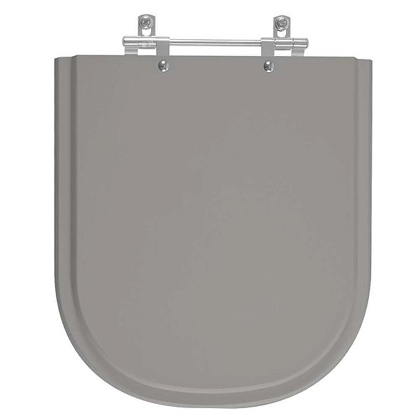 Assento Sanitário Poliester Vogue Plus Cinza Vip (cinza escuro) para vaso Deca