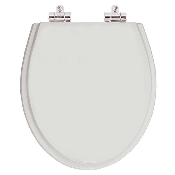 Assento Sanitário Poliester Soft Close Windsor Cinza Real para bacia Deca