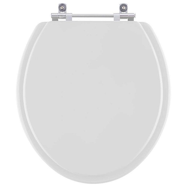 Assento Sanitario Poliester Contemporary Cinza Claro para vaso Hervy