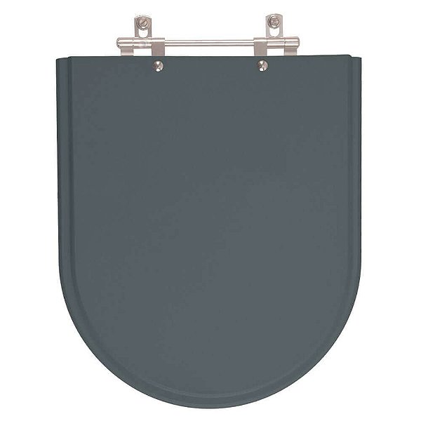 Assento Sanitario Poliester Valentina Cinza Plus (Cinza Escuro) para vaso Hervy