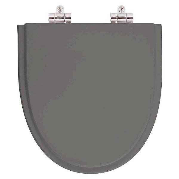Assento Sanitário Poliéster Soft Close Studio Ambar (Cinza Escuro) para vaso Incepa