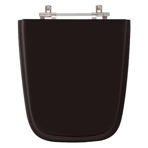 Assento Sanitário Poliester Aero Preto para vaso Ideal Standard