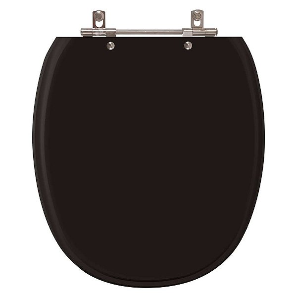 Assento Sanitário Poliester Ascot Preto para vaso Ideal Standard