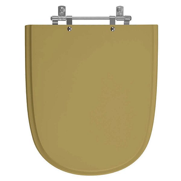 Assento Sanitário Poliester Ezedra Amendoa para vaso Ideal Standard