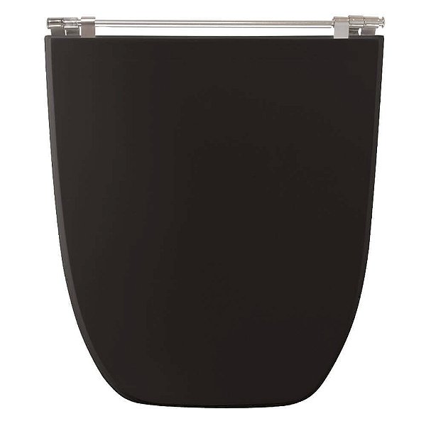 Assento Sanitário Poliester Scala Preto para vaso Ideal Standard