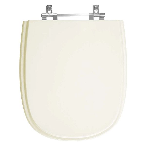 Assento Sanitário Poliester Dona Beja Marfim (Bege Claro) para vaso Santa Clara