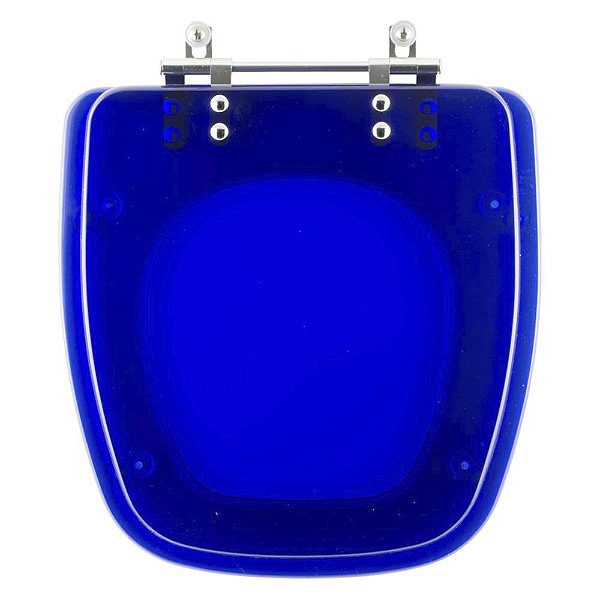 Assento Sanitário Poliester Fit Azul Transparente para vaso Celite