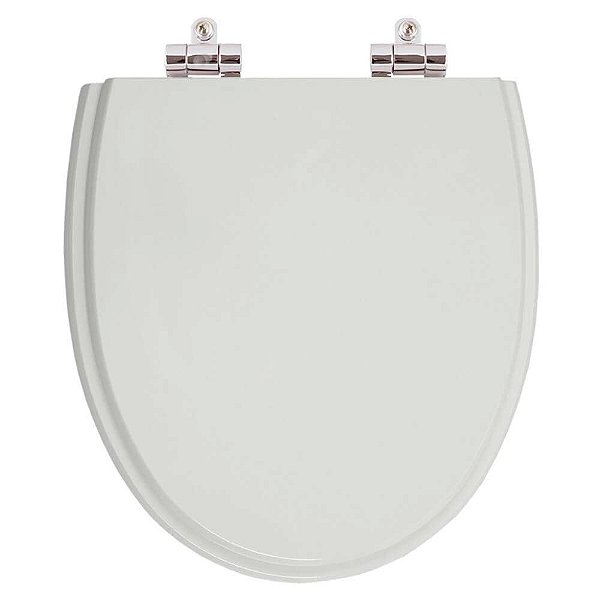 Assento Sanitário Poliester Soft Close Eros Cinza Platina (Cinza Claro) para vaso Incepa