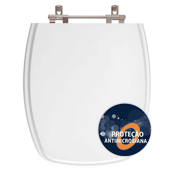 Assento Sanitario Poliester Antibacteriano Stylus Branco para Vaso Celite