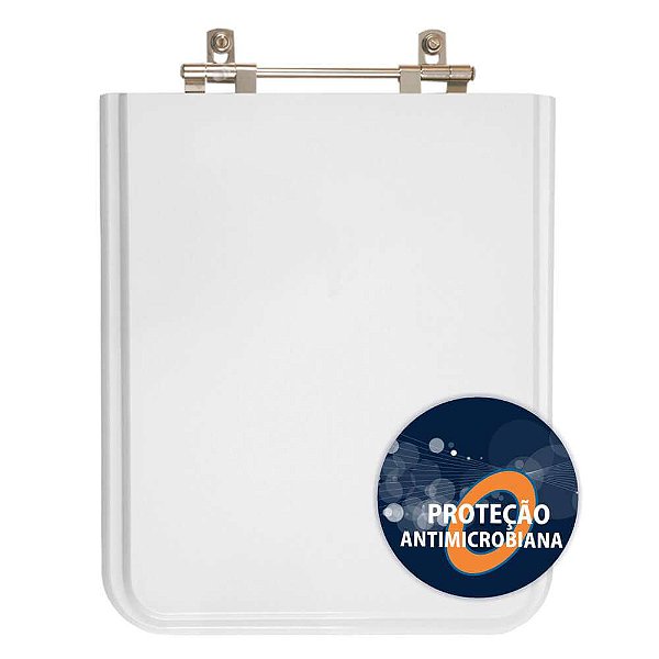 Assento Sanitario Poliester Antibacteriano Square Branco para Vaso Incepa Cidamar