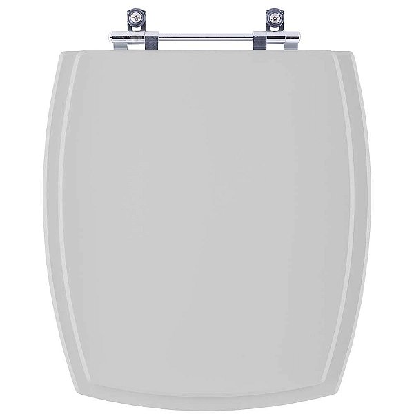 Assento Sanitário Poliester Anturius Cinza Claro para vaso Luzarte