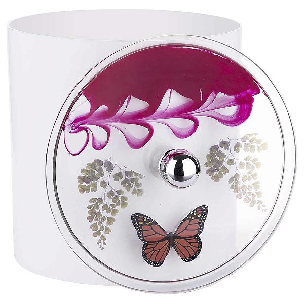 Lixeira Decorada Borboleta - Vermelha