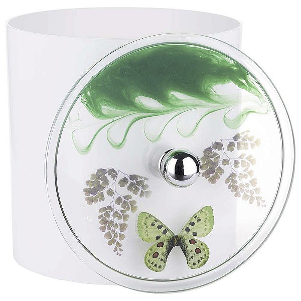 Lixeira Decorada Borboleta - Verde