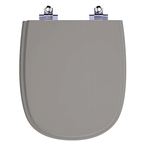 Assento Sanitário Laqueado Soft Close Sabatini Cinza Escuro para vaso Icasa