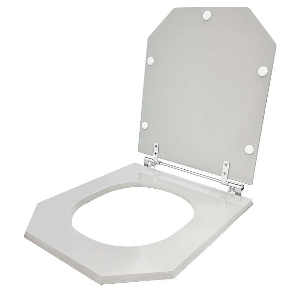 Tampa de Vaso Poliester Atrium Cinza Claro para Bacia Incepa 6lpf