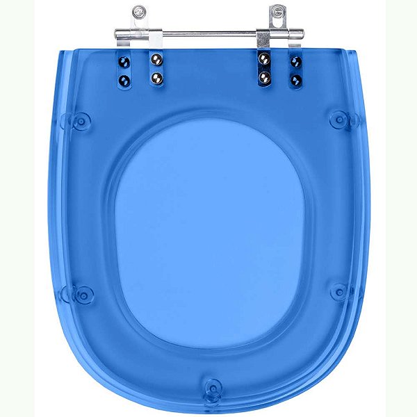 Assento Sanitario Poliester Primula Plus Azul Transparente para vaso Fiori