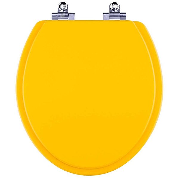 Tampa de Vaso Sanitário com Amortecedor Convencional Oval Amarelo