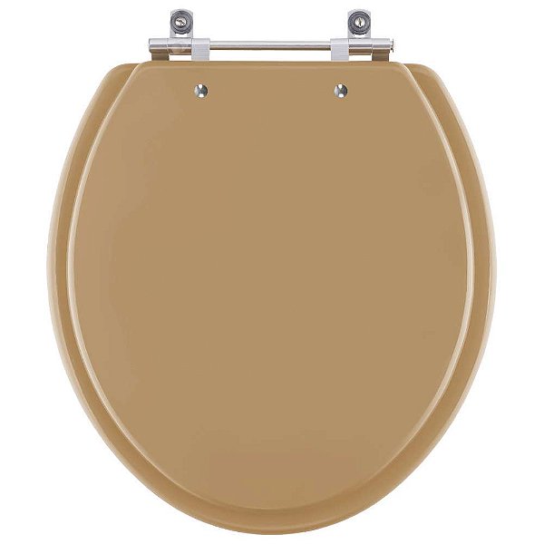 Assento Sanitário Convencional Bege Castor Para Bacia Deca