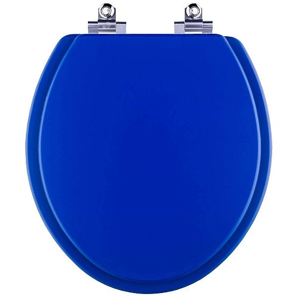 Assento Sanitário Fechamento Lento Convencional Oval Azul Fosco