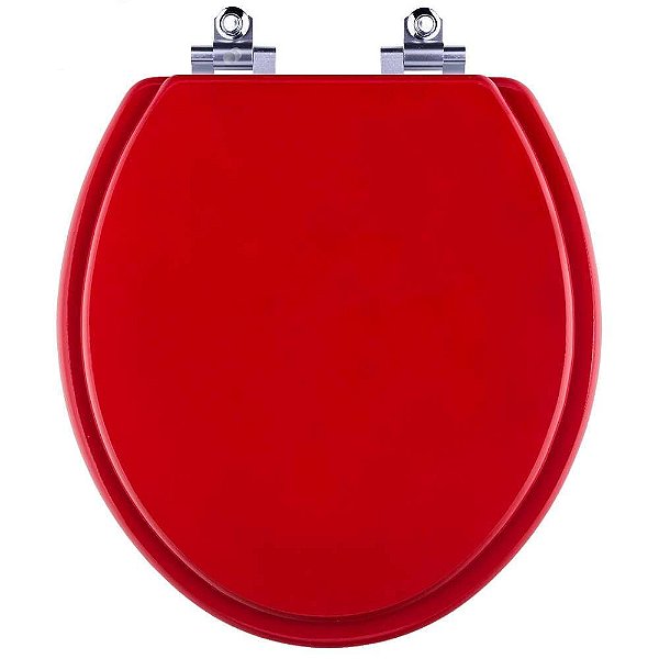 Assento Sanitário Fechamento Lento Convencional Oval Vermelho Fosco