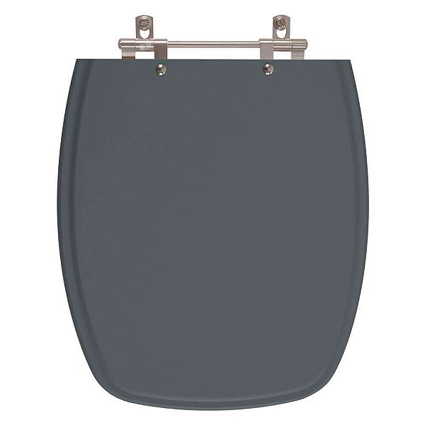 Tampa de Vaso Sanitário Poliéster Primula Plus Cinza Escuro para bacia Fiori