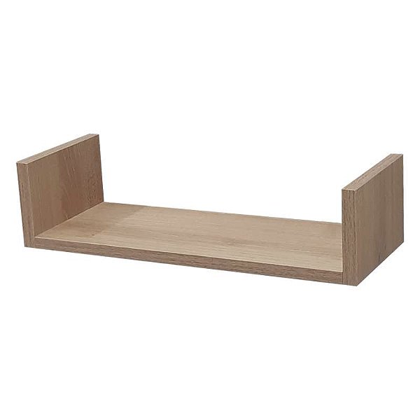 Prateleira U 40 x 20cm Carvalho Suporte Invisível