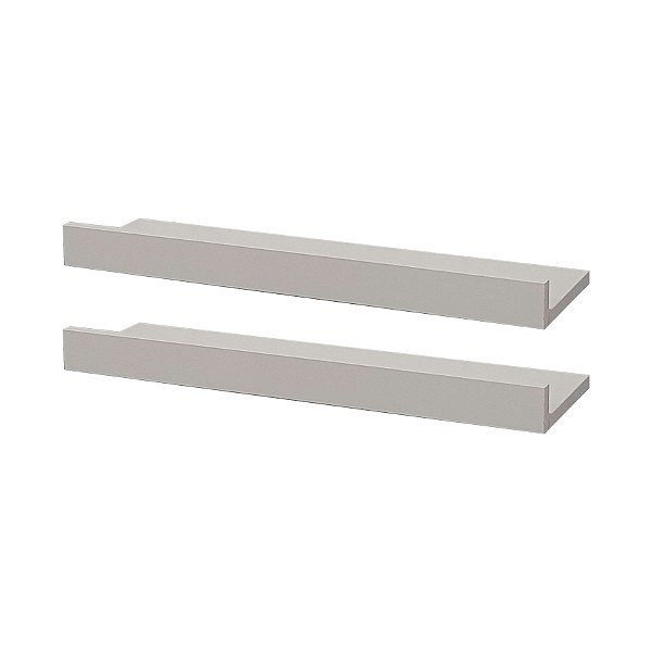 Kit 2 Prateleiras Porta Quadros 90 x 15cm Branca Suporte Invisível