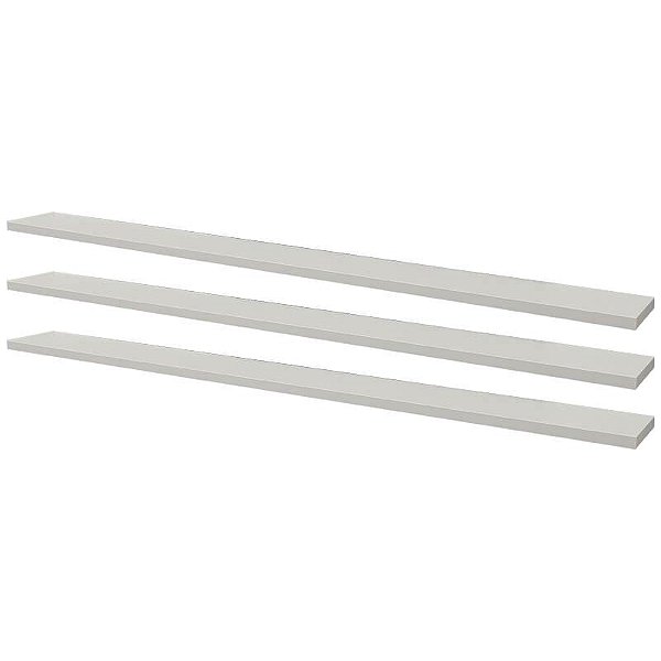 Kit 3 Prateleiras 90 x 15cm Branca Suporte Invisível