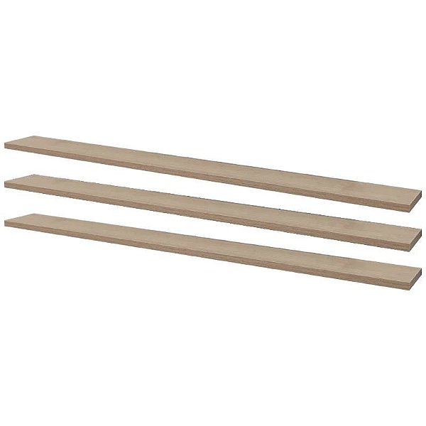 Kit 3 Prateleiras 90 x 30cm Carvalho Com Mão Francesa