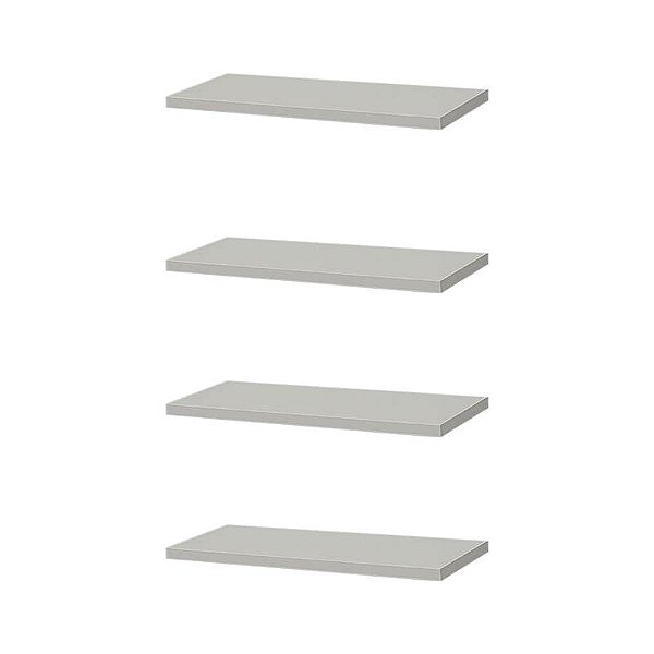 Kit 4 Prateleiras 30 x 15cm Branca Suporte Invisível