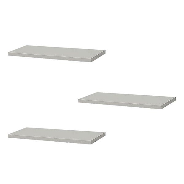 Kit 3 Prateleiras 50 x 15cm Branca Suporte Invisível