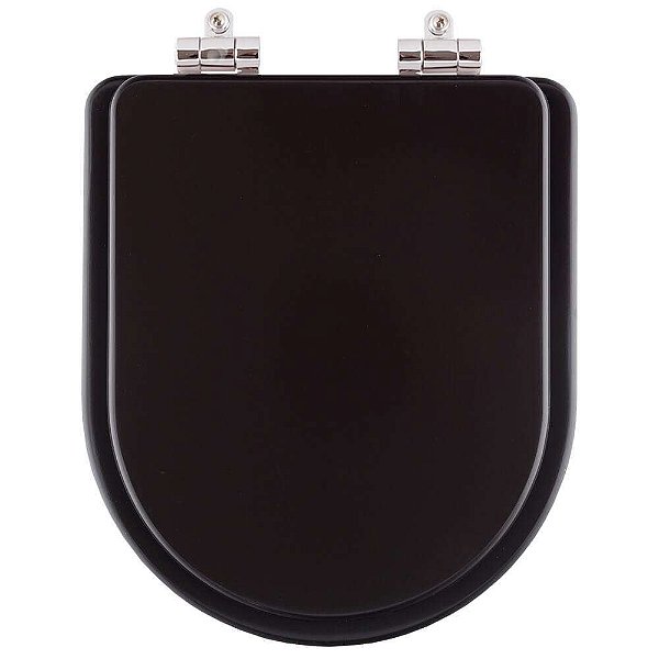 Assento Sanitário Poliester Soft Close Link Marrom Fosco para vaso Deca