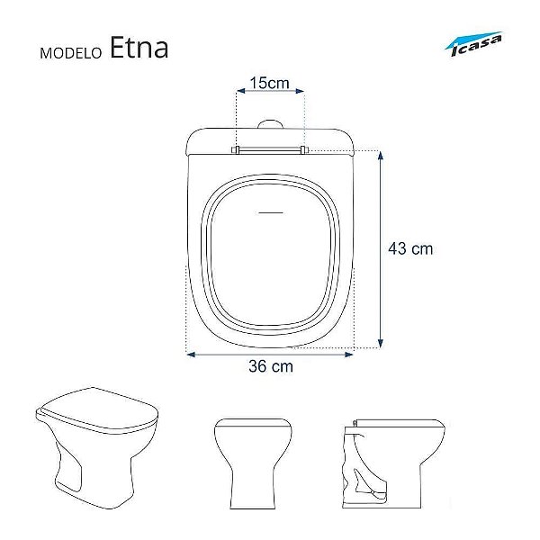 Assento Sanitario Decorado Borboleta Etna Branco para vaso Icasa