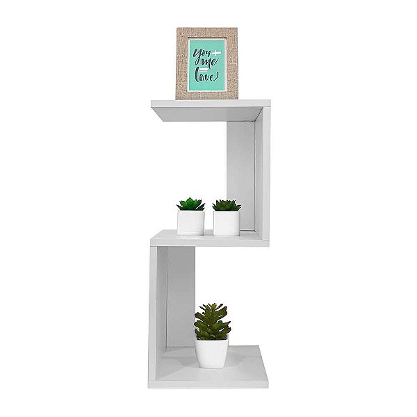 Mesa de Cabeceira Berlim Branco 60 x 25cm