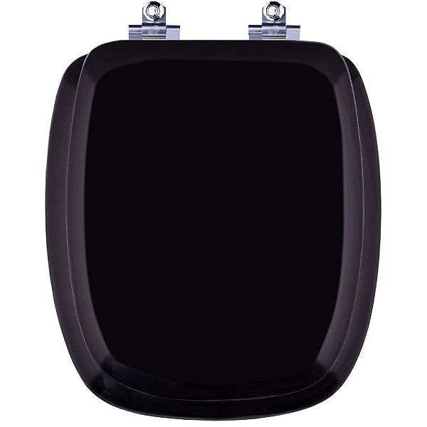 Tampa de Vaso Almofadado com Amortecedor Vogue Plus Preto para bacia Deca