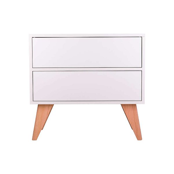 Mesa de Cabeceira Bréscia Branco  60 x 40cm