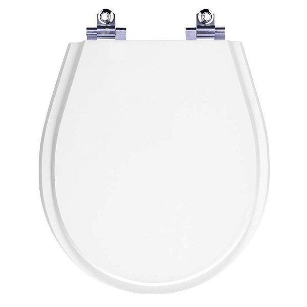 Assento Sanitário Laqueado Soft Close Aries Branco para vaso Eternit